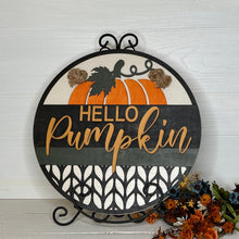 Load image into Gallery viewer, Hello Pumpkin - Pumpkin Cable Knit Sweater 3D Door Hanger