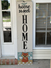 Load image into Gallery viewer, Home Sweet Home - Fall Fox Fence Board Porch Leaner
