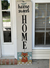 Load image into Gallery viewer, Home Sweet Home - Fall Fox Fence Board Porch Leaner