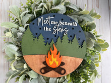 Load image into Gallery viewer, Meet Me Beneath the Stars - Camp Fire 3D Door Hanger
