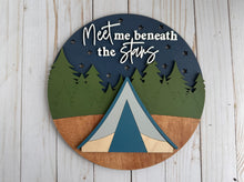 Load image into Gallery viewer, Meet Me Beneath the Stars - Tent 3D Door Hanger