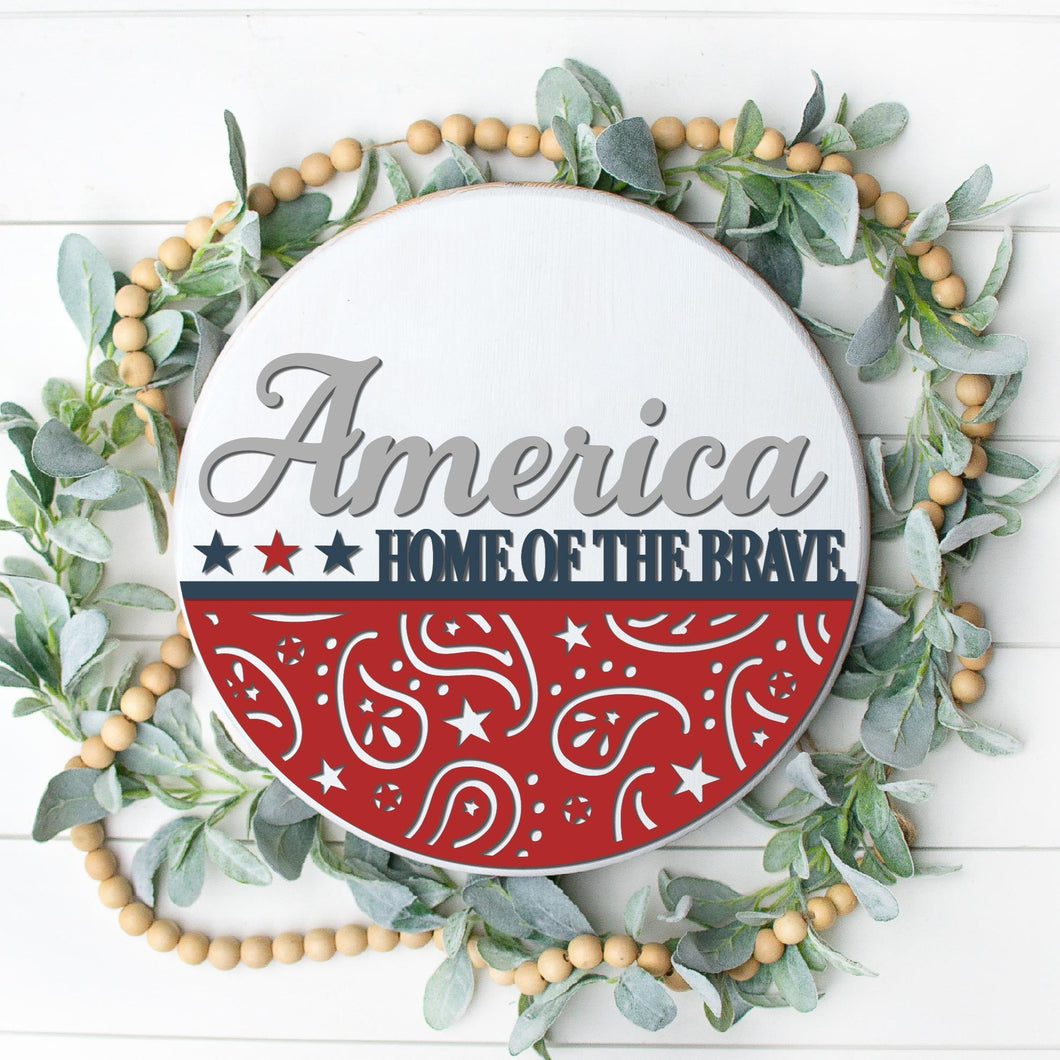 America Home of the Brave - Paisley 3D