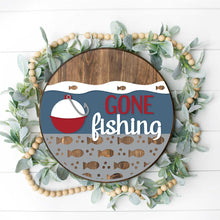 Load image into Gallery viewer, Gone Fishing - 3D Door Hanger