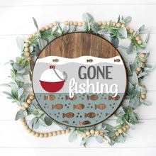 Load image into Gallery viewer, Gone Fishing - 3D Door Hanger