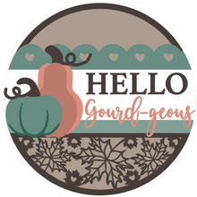 Load image into Gallery viewer, Hello Gourd-geous - Gourds 3D Door Hanger
