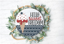 Load image into Gallery viewer, Hello Sweet Freedom - Ice Cream Cone 3D Door Hanger
