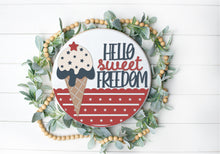 Load image into Gallery viewer, Hello Sweet Freedom - Ice Cream Cone 3D Door Hanger
