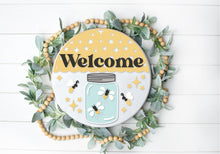 Load image into Gallery viewer, Welcome - Lightning Bug 3D Door Hanger