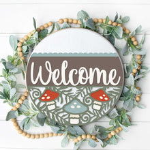 Load image into Gallery viewer, Welcome - Mushroom 3D Door Hanger