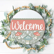 Load image into Gallery viewer, Welcome - Mushroom 3D Door Hanger