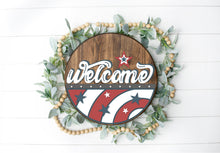 Load image into Gallery viewer, Welcome - Retro Patriotic 3D Door Hanger