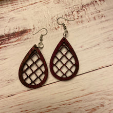 Load image into Gallery viewer, Arabesque Design Wood Earrings