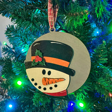 Load image into Gallery viewer, Holiday Head Snowman Ornament - 3D