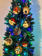 Load image into Gallery viewer, Holiday Head Ornament Set - 3D (set of 8)