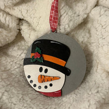 Load image into Gallery viewer, Holiday Head Snowman Ornament - 3D