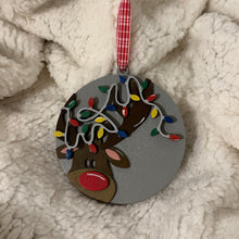 Load image into Gallery viewer, Holiday Head Reindeer Ornament - 3D