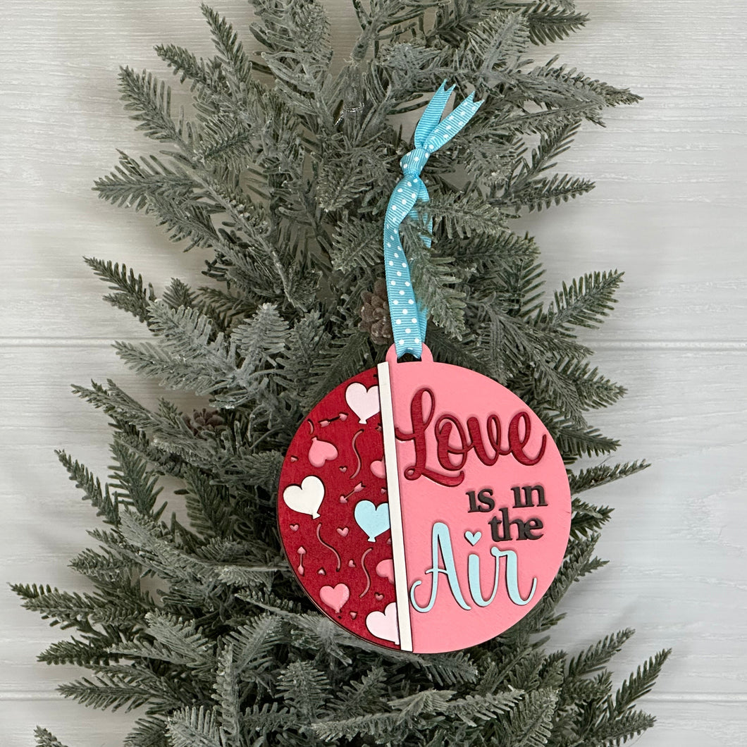 Love Is In The Air Ornament - 3D