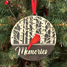 Load image into Gallery viewer, Birch Tree Cardinal Ornament - 3D