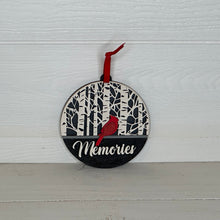 Load image into Gallery viewer, Birch Tree Cardinal Ornament - 3D