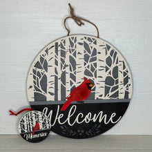 Load image into Gallery viewer, Birch Tree Cardinal Ornament - 3D
