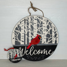 Load image into Gallery viewer, Birch Tree Cardinal Ornament - 3D