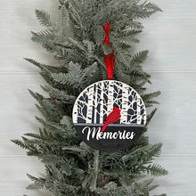 Load image into Gallery viewer, Birch Tree Cardinal Ornament - 3D