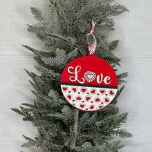 Load image into Gallery viewer, Love - Triple Heart Ornament - 2D
