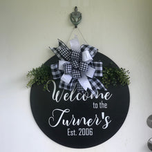 Load image into Gallery viewer, Last Name/Established Date Door Hangers