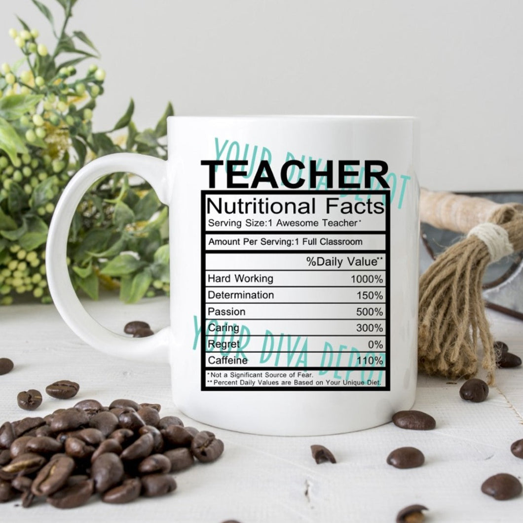 Teacher Nutrition Ceramic Mug