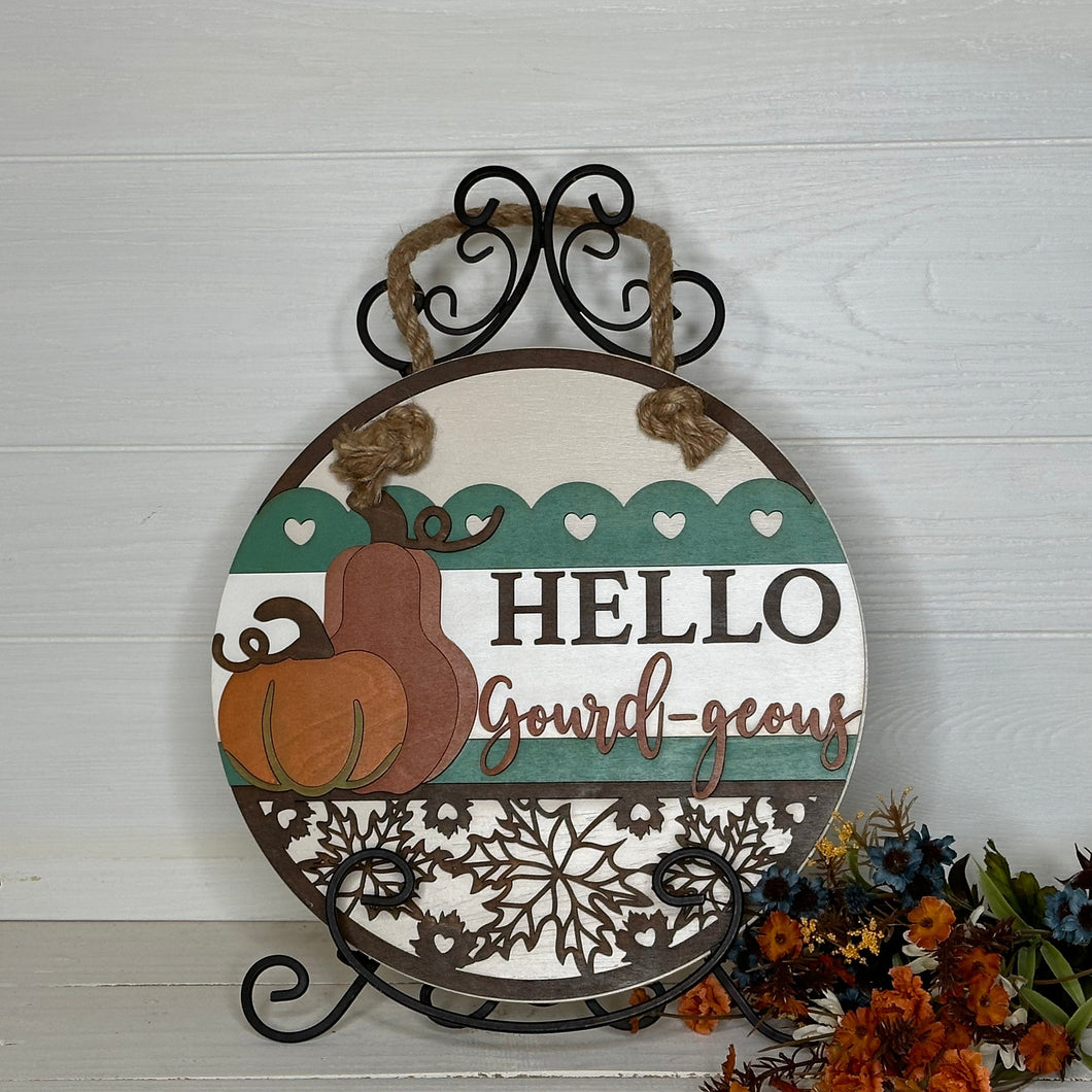 Hello Gourd-geous - Gourds 3D Door Hanger