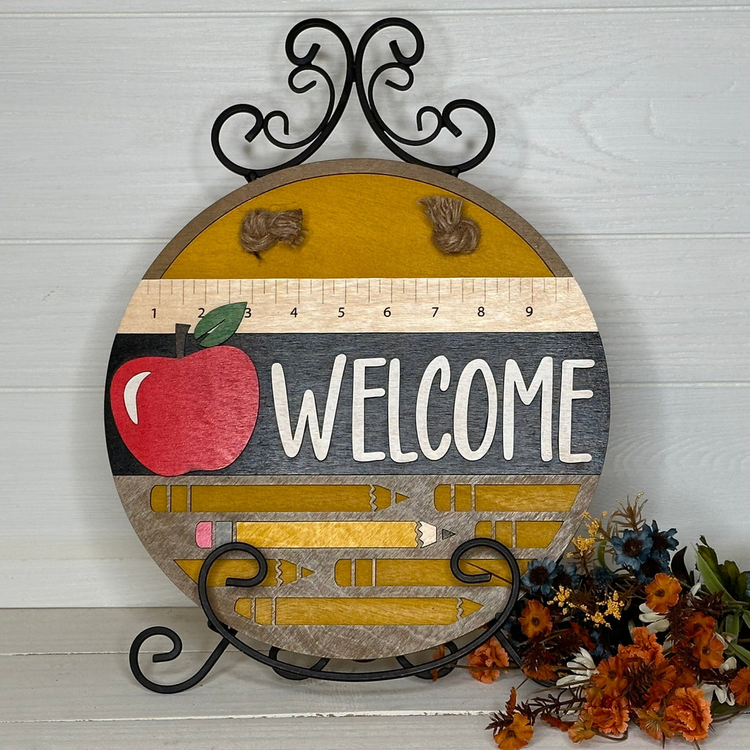 Welcome - Apple Pencil Ruler 3D Door Hanger