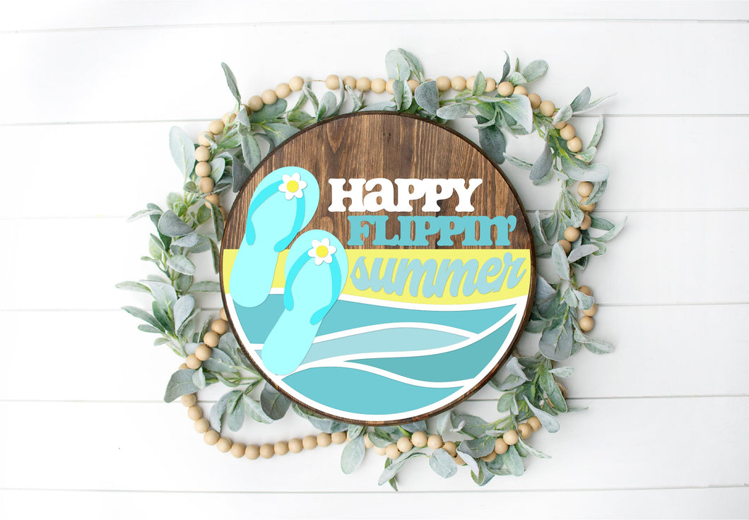 Happy Flippin' Summer - 3D Door Hanger