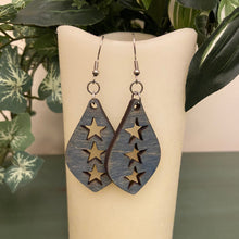 Load image into Gallery viewer, Stepping Stars Wood Earrings
