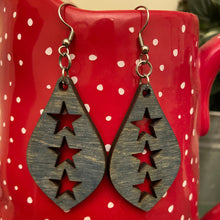 Load image into Gallery viewer, Stepping Stars Wood Earrings
