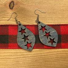 Load image into Gallery viewer, Stepping Stars Wood Earrings
