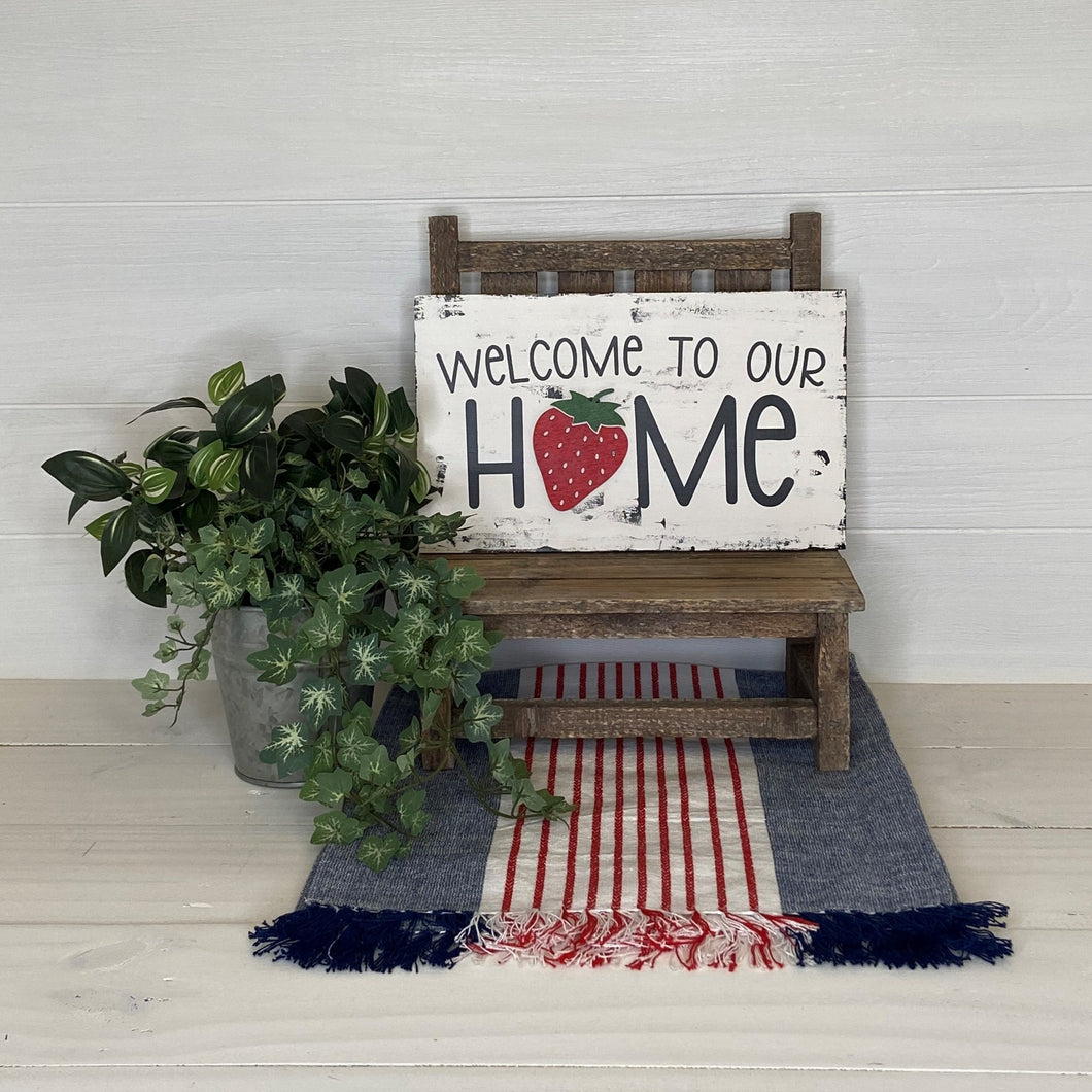 Welcome to Our Home (Strawberry 3D) - Unframed