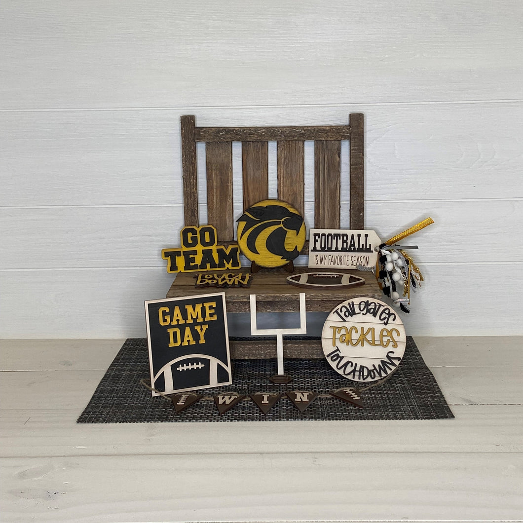 Tiered Tray Decor Set - Wildcat Football