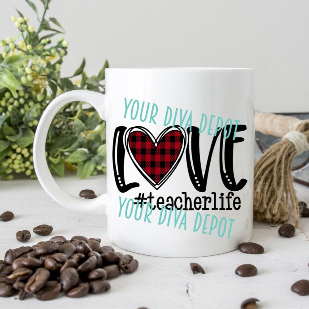 Love #teacherlife Ceramic Mug
